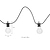 Festoon Lights Classic Extendable 20 Bulbs Black