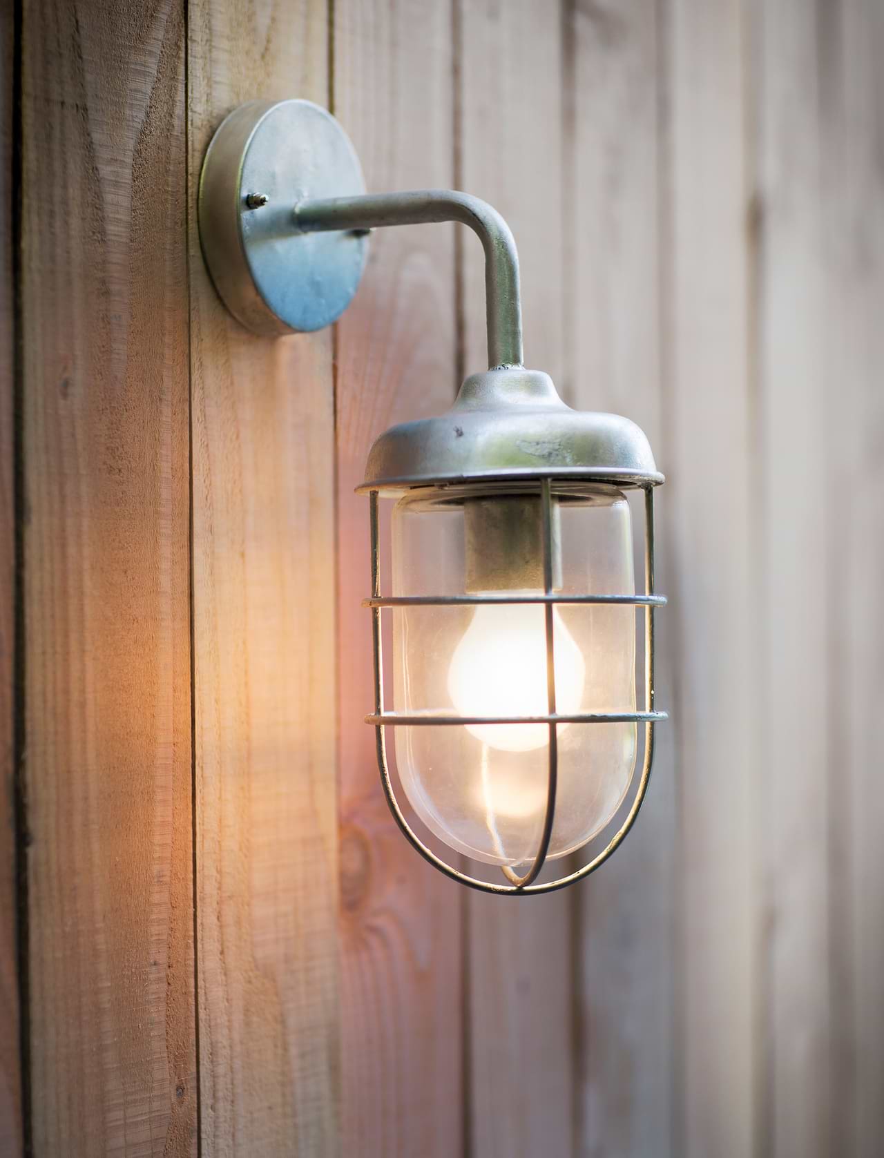 Galvanised outdoor lantern on sale