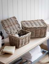 Bembridge Storage Baskets with Lids Set of 2 Natural