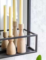 Sapperton Mirror with Shelf Black