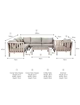 Porthallow Corner Sofa Set Natural