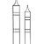 Charlbury Obelisk Plant Supports Set of 2 Black
