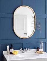 Novello Wall Mirror Antique Brass
