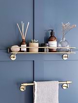 Novello Wall Shelf Antique Brass