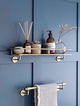 Novello Wall Shelf Antique Brass