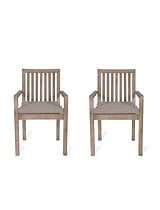 Porthallow Dining Chairs with Arms Set of 2 Natural