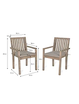 Porthallow Dining Chairs with Arms Set of 2 Natural