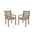 Porthallow Dining Chairs with Arms Set of 2 Natural