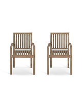 Porthallow Dining Chairs with Arms Set of 2 Natural