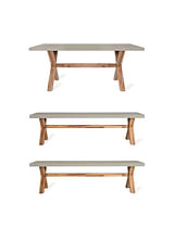 Burford Table & Bench Set Small Natural
