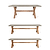 Burford Table & Bench Set Small Natural