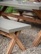 Burford Table & Bench Set Large Natural