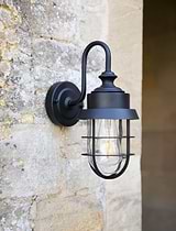Edgeware Caged Wall Light Black