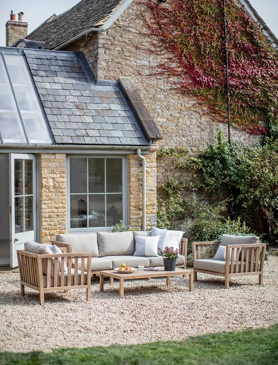 Porthallow 3 Seater Sofa Set Natural