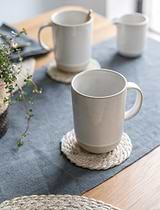 Holwell Tall Mugs Set of 2 White