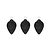 Elkstone Festive Baubles Set of 3 Black