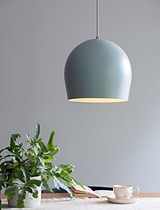 Grafton Pendant Light in Tarn Blue - Steel