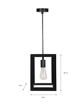 Brunswick Ceiling Pendant, Small in Black