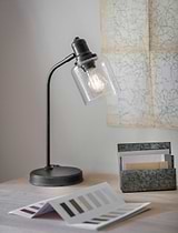 Hoxton Cylinder Table Lamp Black