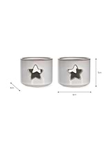 Ithaca Tealight Holders Set of 2 White