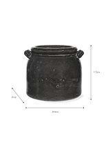 Ravello Pot with Handles 21cm Charcoal
