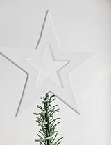 Airdrie Christmas Tree Topper White