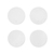 Round Coasters Ceramic Set of 4 White