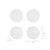 Round Coasters Ceramic Set of 4 White