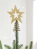 Salford Christmas Tree Topper Brass