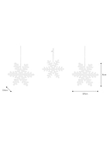 Airdrie Snowflakes Set of 3 White