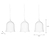 Airdrie Christmas Bells Set of 3 White