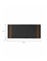 Triple Stripe Doormat Double Charcoal