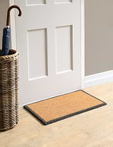 Charcoal Border Doormat Small Natural