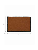 Charcoal Border Doormat Small Natural
