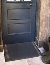 Triple Stripe Doormat Large Charcoal