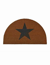 Star Half Moon Doormat Natural