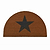 Star Half Moon Doormat Natural