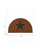 Star Half Moon Doormat Natural