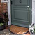 Charcoal Border Half Moon Doormat Natural