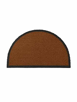 Charcoal Border Half Moon Doormat Natural