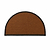 Charcoal Border Half Moon Doormat Natural