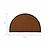 Charcoal Border Half Moon Doormat Natural