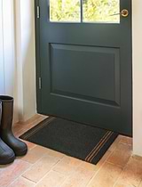 Triple Stripe Doormat Small Charcoal