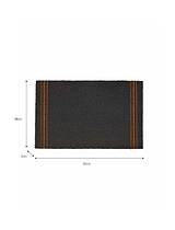 Triple Stripe Doormat Small Charcoal