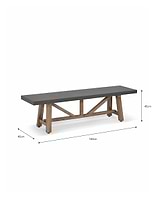 Chilford Bench Small Grey