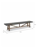 Chilford Bench Large Grey