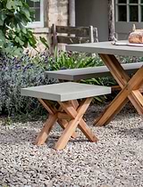 Burford Stool in Natural - Polystone
