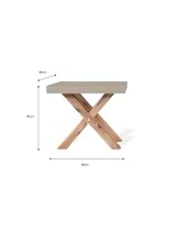 Burford Stool in Natural - Polystone