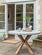 Burford Round Dining Table 120 cm Grey