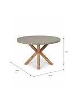 Burford Round Dining Table 120 cm Grey